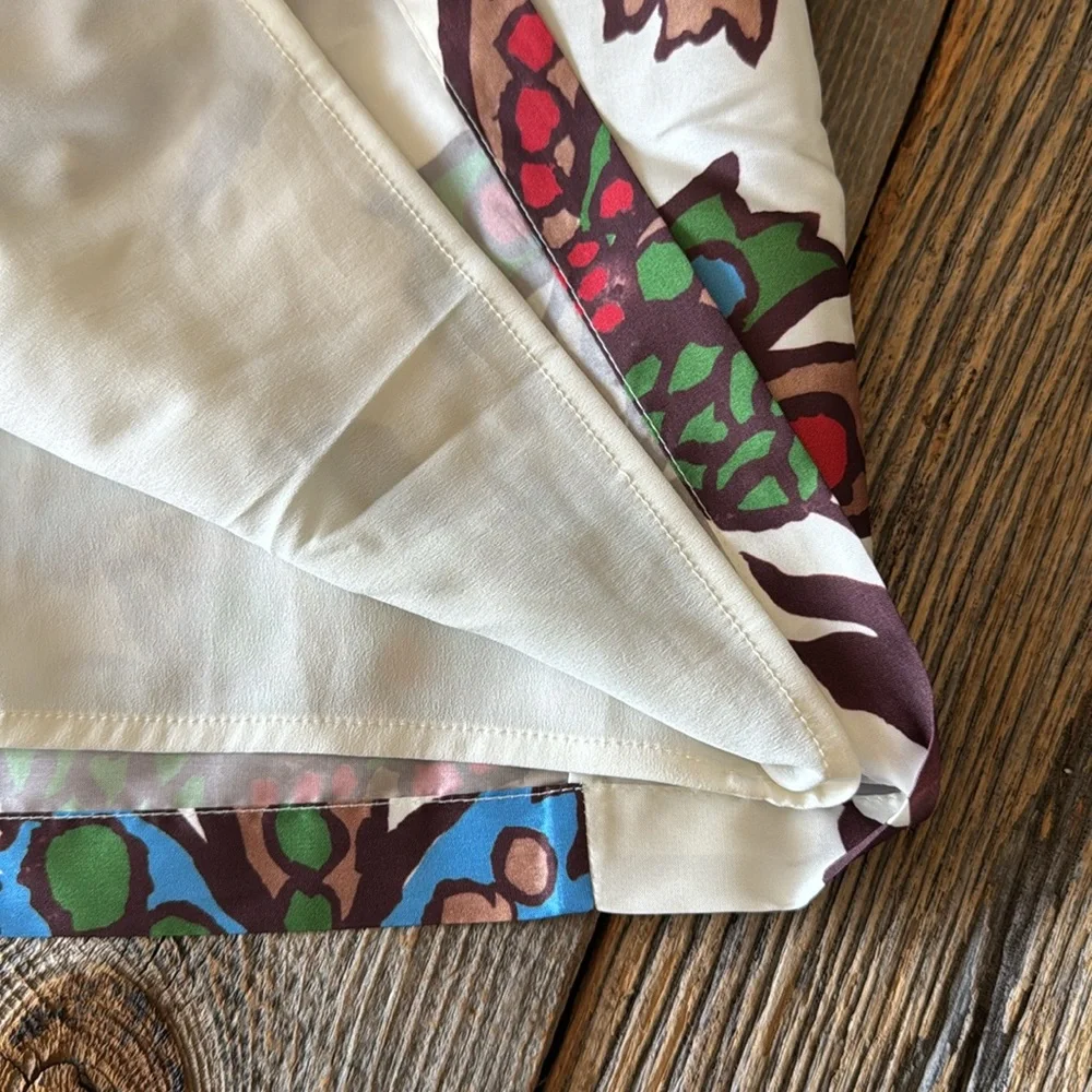 Frances Valentine Barbara Taffeta Skirt Autumn Leaves Size Medium - Picture 14 of 15